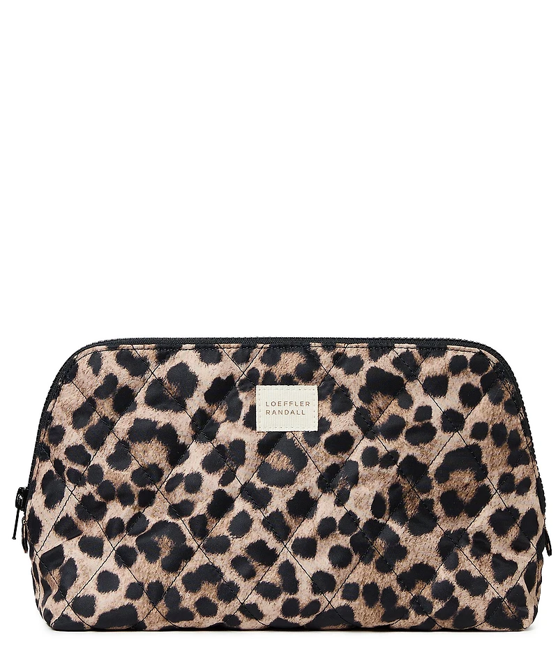 Loeffler Randall Frances Leopard Cosmetic Pouch Travel Accessories