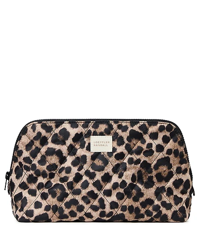 Loeffler Randall Frances Leopard Cosmetic Pouch Travel Accessories