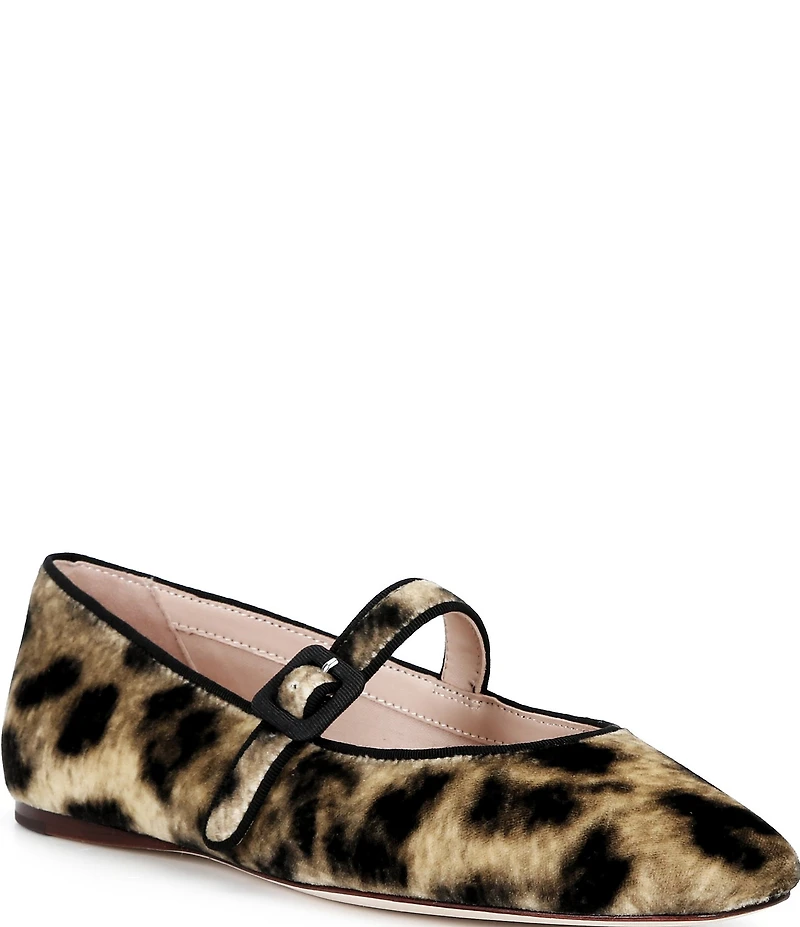 Loeffler Randall Ginger Leopard Print Mary Jane Ballerina Flats