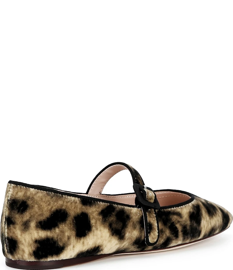 Loeffler Randall Ginger Leopard Print Mary Jane Ballerina Flats