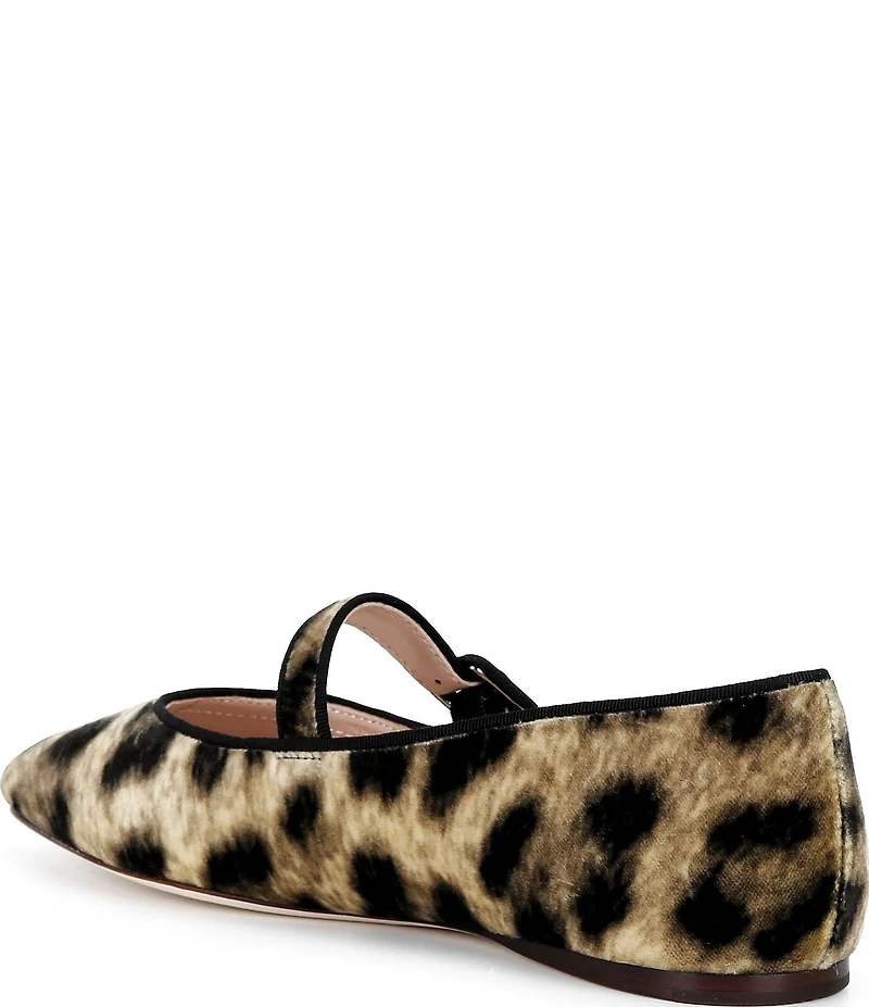 Loeffler Randall Ginger Leopard Print Mary Jane Ballerina Flats