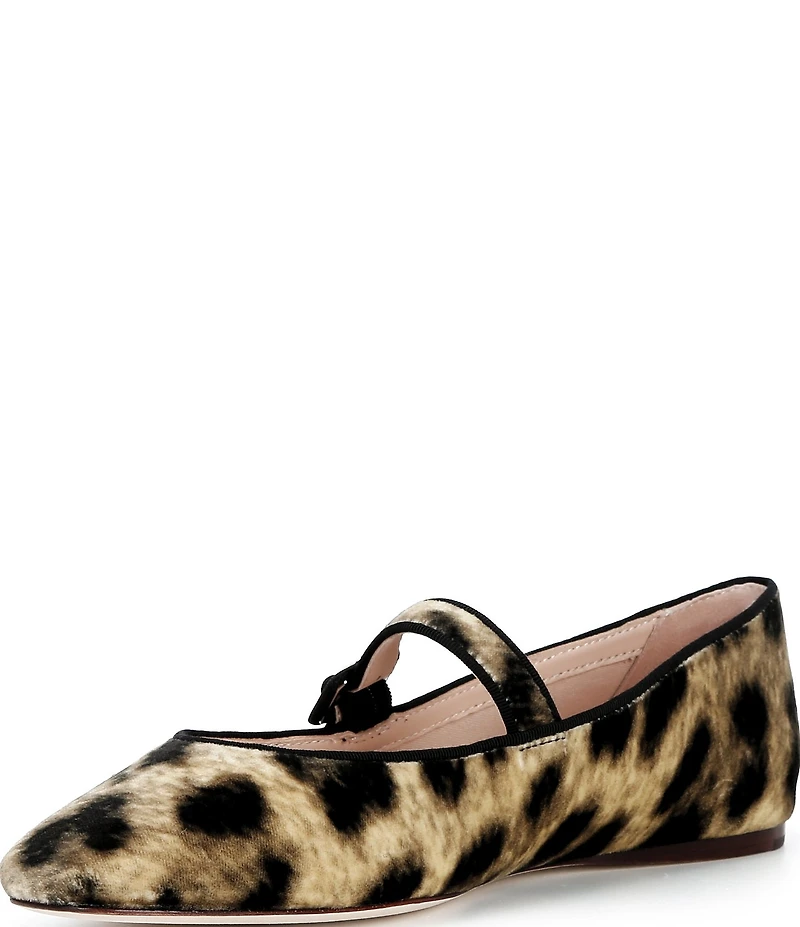 Loeffler Randall Ginger Leopard Print Mary Jane Ballerina Flats