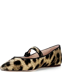 Loeffler Randall Ginger Leopard Print Mary Jane Ballerina Flats