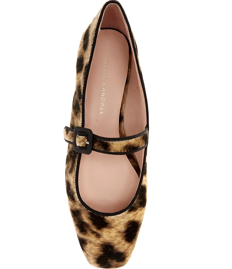 Loeffler Randall Ginger Leopard Print Mary Jane Ballerina Flats