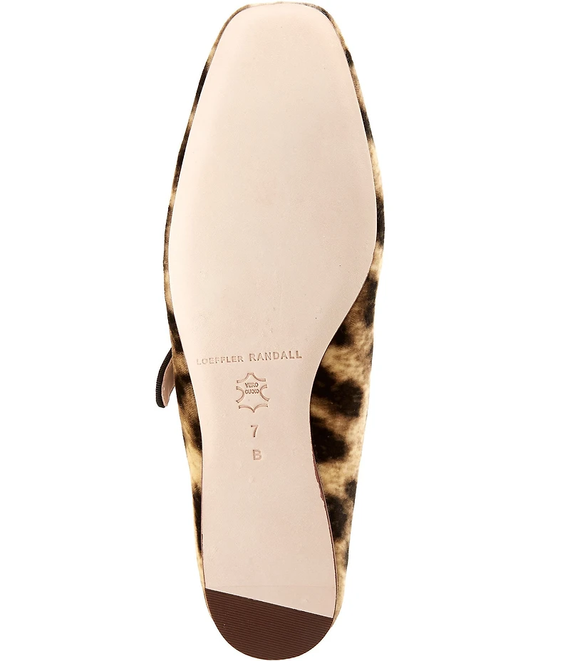 Loeffler Randall Ginger Leopard Print Mary Jane Ballerina Flats