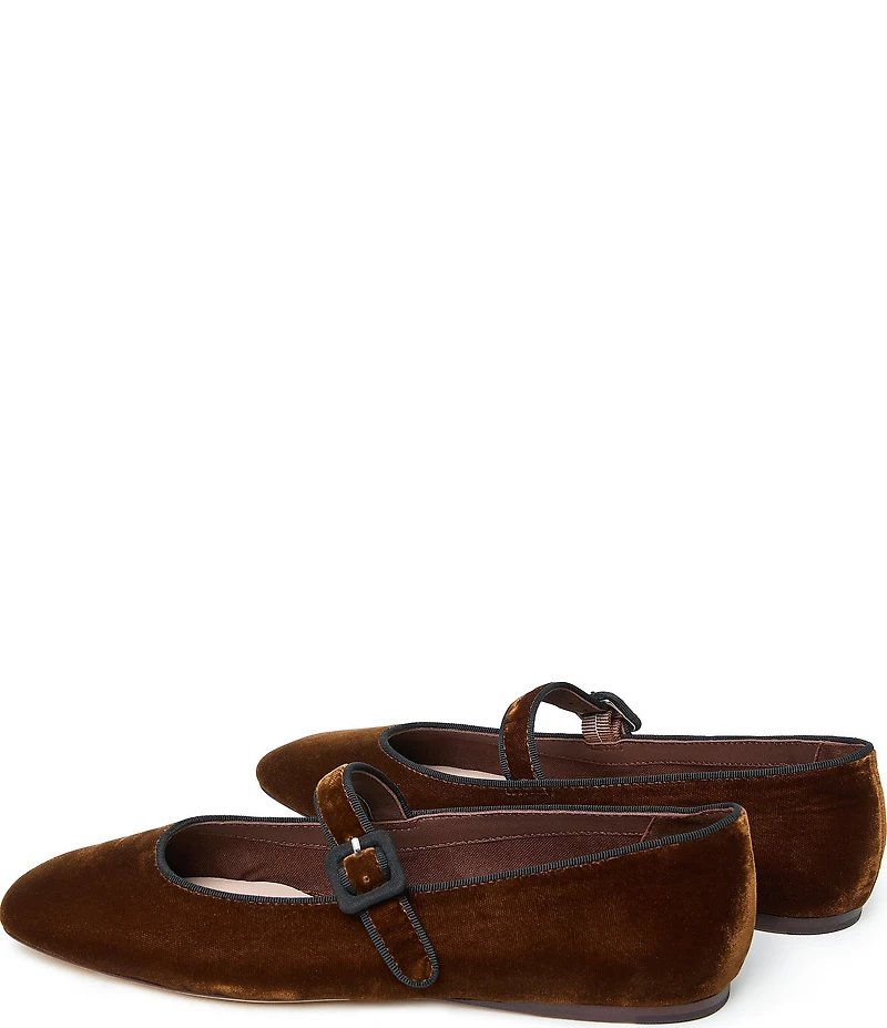 Loeffler Randall Ginger Velvet Mary Jane Flats