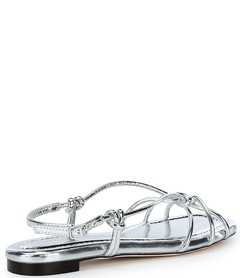 Loeffler Randall Karly Metallic Flat Strappy Sandals