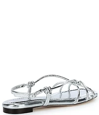 Loeffler Randall Karly Metallic Flat Strappy Sandals