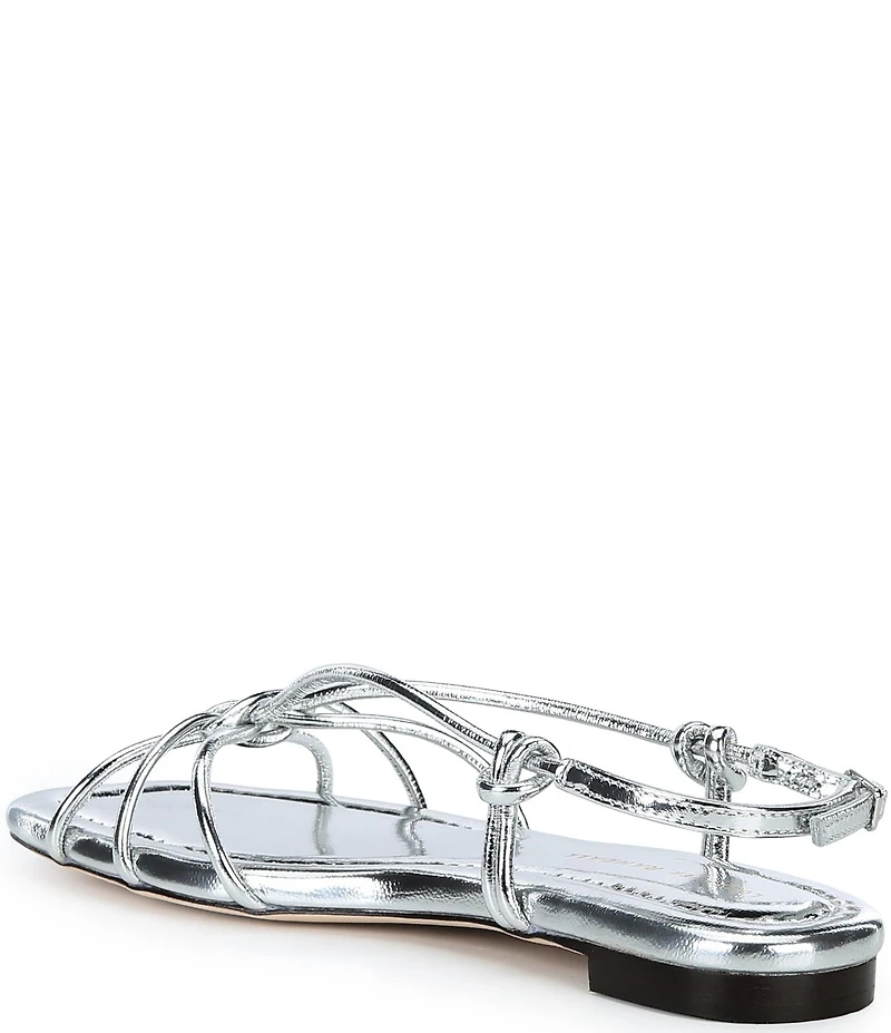 Loeffler Randall Karly Metallic Flat Strappy Sandals