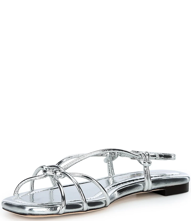 Loeffler Randall Karly Metallic Flat Strappy Sandals