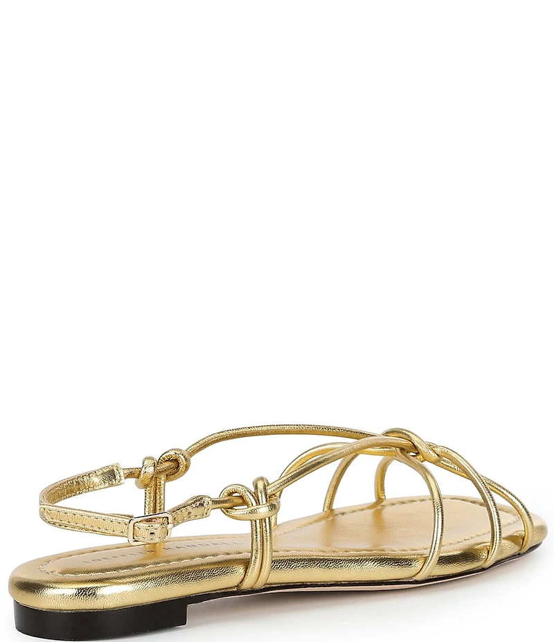 Loeffler Randall Karly Metallic Flat Strappy Sandals