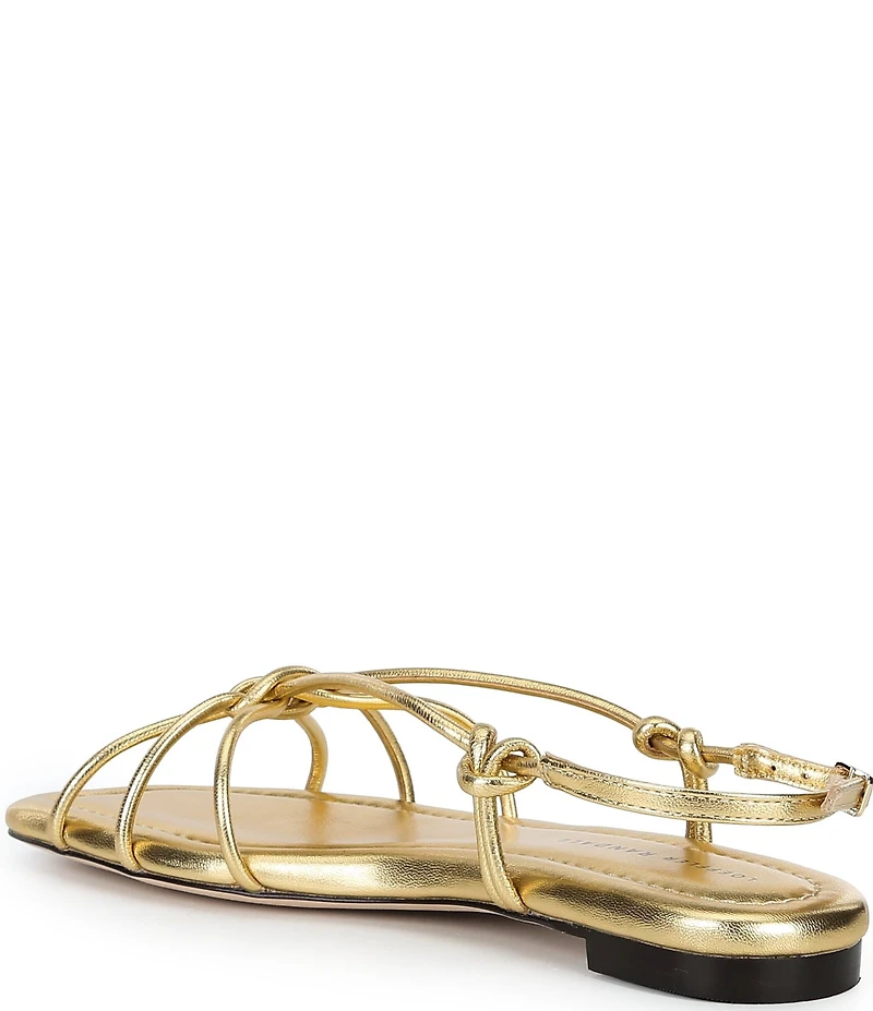 Loeffler Randall Karly Metallic Flat Strappy Sandals
