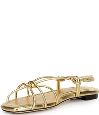 Loeffler Randall Karly Metallic Flat Strappy Sandals