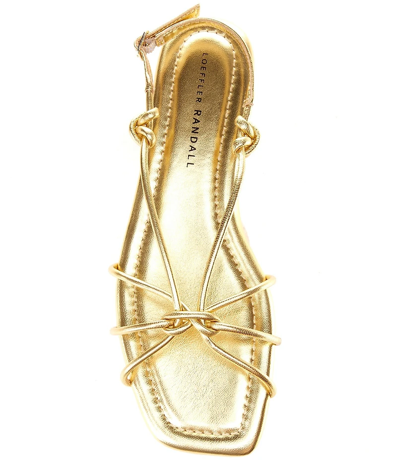 Loeffler Randall Karly Metallic Flat Strappy Sandals
