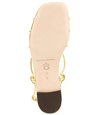 Loeffler Randall Karly Metallic Flat Strappy Sandals