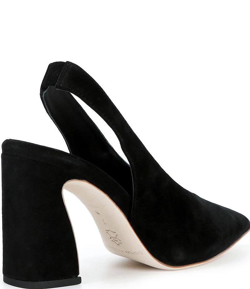 Loeffler Randall Katerina Suede Block Heel Slingback Pumps