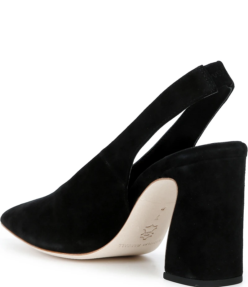 Loeffler Randall Katerina Suede Block Heel Slingback Pumps