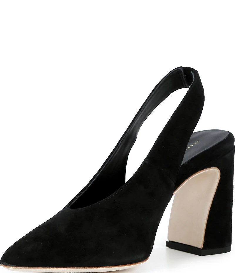 Loeffler Randall Katerina Suede Block Heel Slingback Pumps