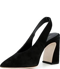 Loeffler Randall Katerina Suede Block Heel Slingback Pumps