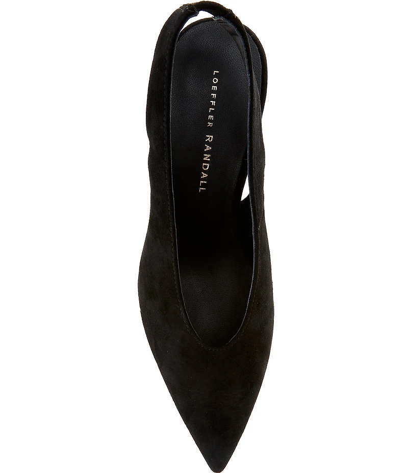 Loeffler Randall Katerina Suede Block Heel Slingback Pumps