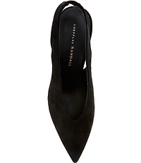 Loeffler Randall Katerina Suede Block Heel Slingback Pumps