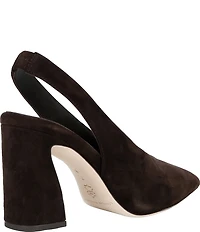 Loeffler Randall Katerina Suede Block Heel Slingback Pumps