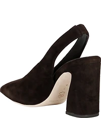 Loeffler Randall Katerina Suede Block Heel Slingback Pumps