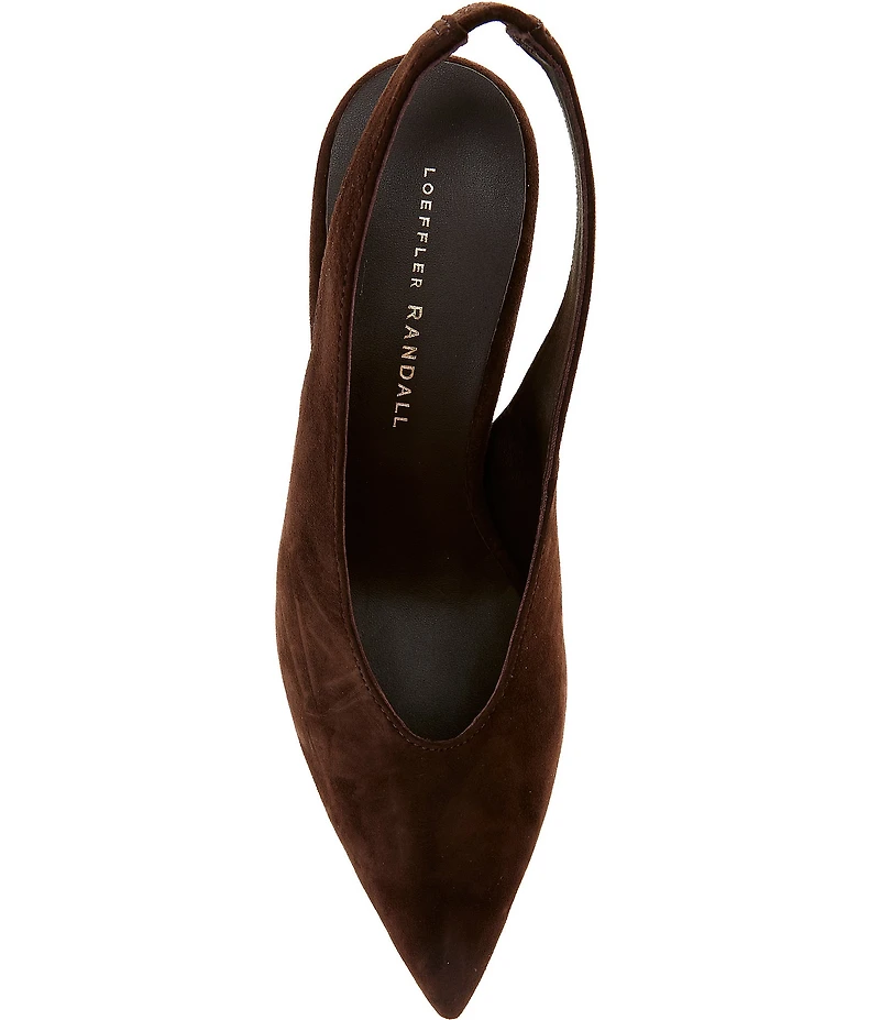 Loeffler Randall Katerina Suede Block Heel Slingback Pumps