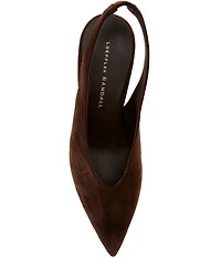 Loeffler Randall Katerina Suede Block Heel Slingback Pumps