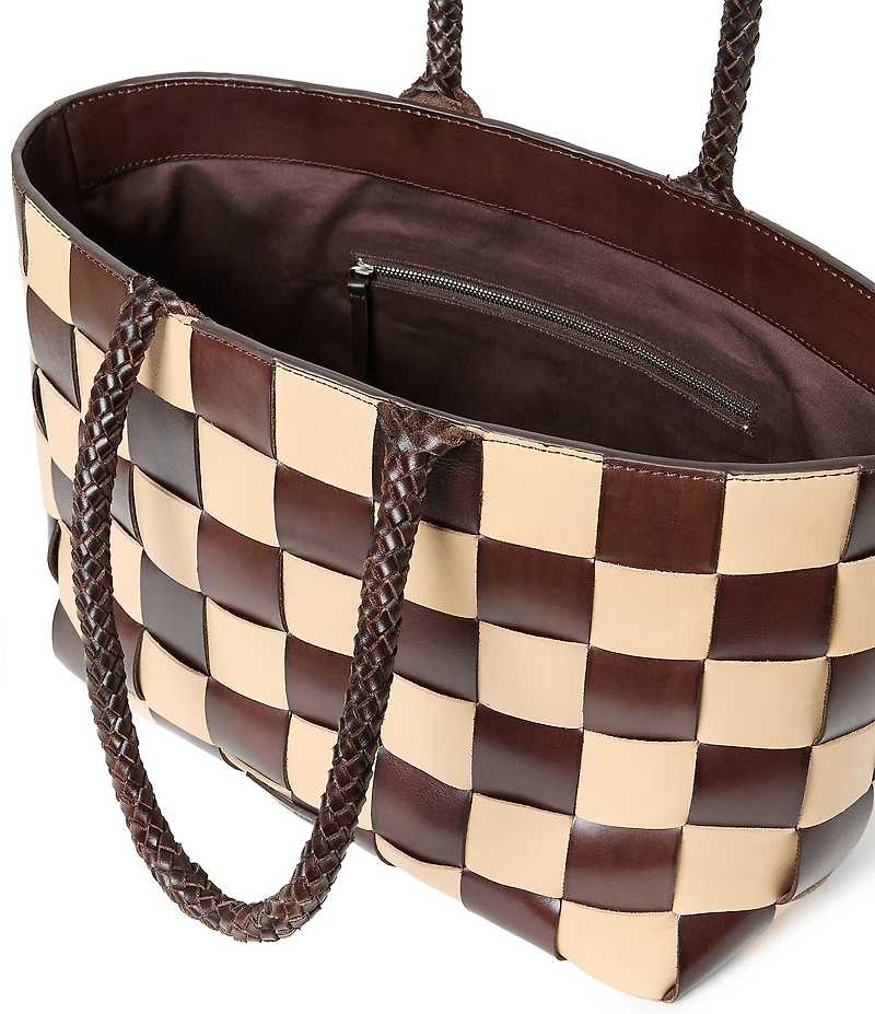 Loeffler Randall Klara Woven Large Leather Tote Bag