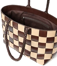 Loeffler Randall Klara Woven Large Leather Tote Bag