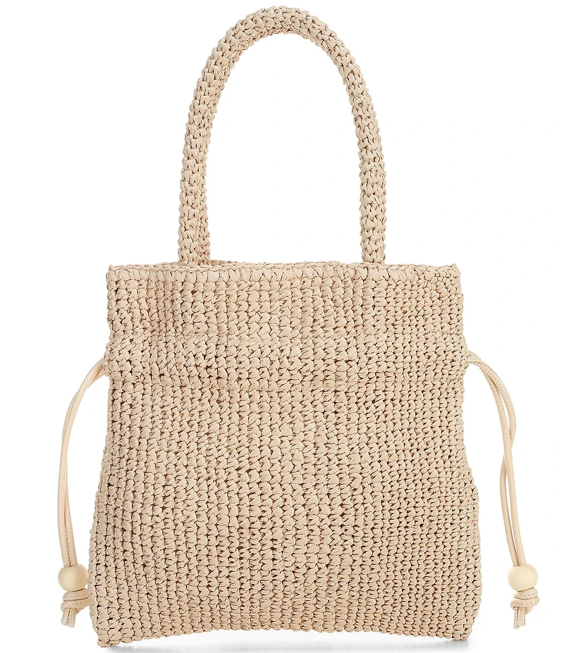 Loeffler Randall Kylie Raffia Top Handle Drawstring Bag