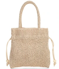 Loeffler Randall Kylie Raffia Top Handle Drawstring Bag