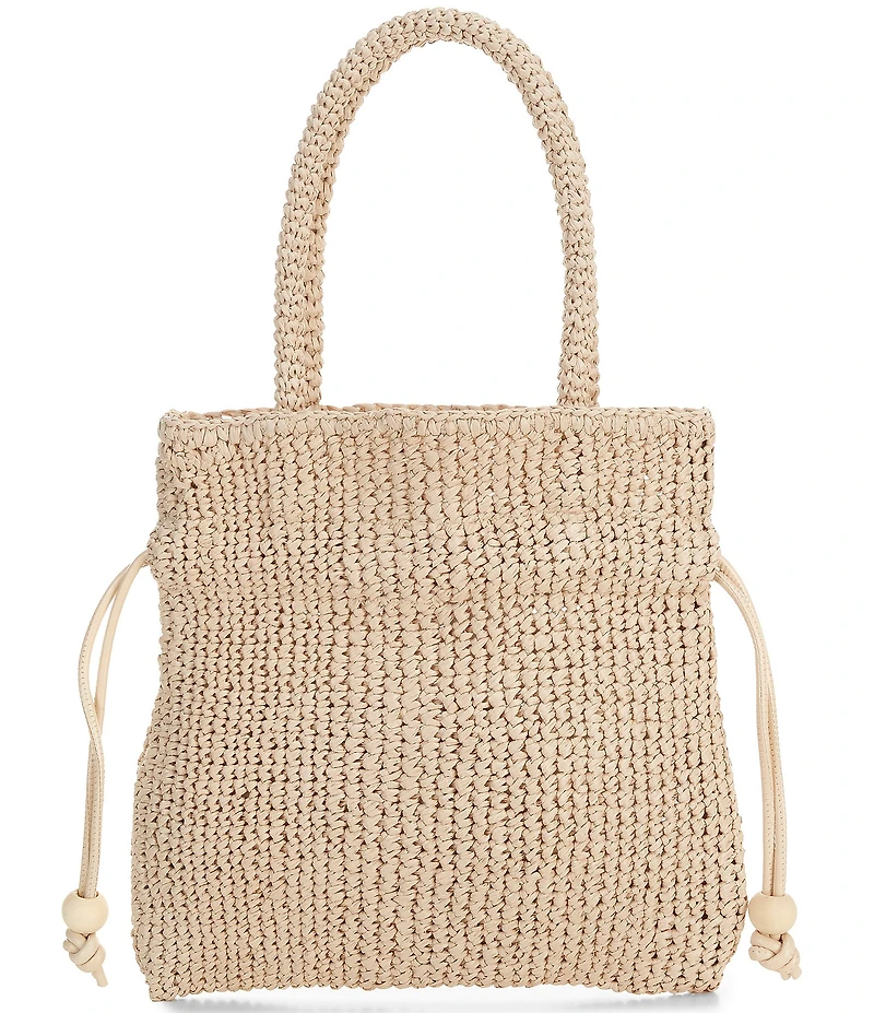 Loeffler Randall Kylie Raffia Top Handle Drawstring Bag