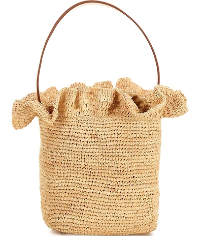 Loeffler Randall Laith Raffia Top Handle Crossbody Bag