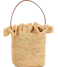 Loeffler Randall Laith Raffia Top Handle Crossbody Bag