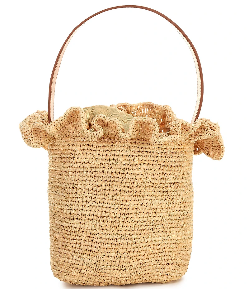 Loeffler Randall Laith Raffia Top Handle Crossbody Bag