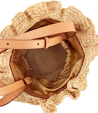 Loeffler Randall Laith Raffia Top Handle Crossbody Bag