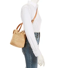 Loeffler Randall Laith Raffia Top Handle Crossbody Bag