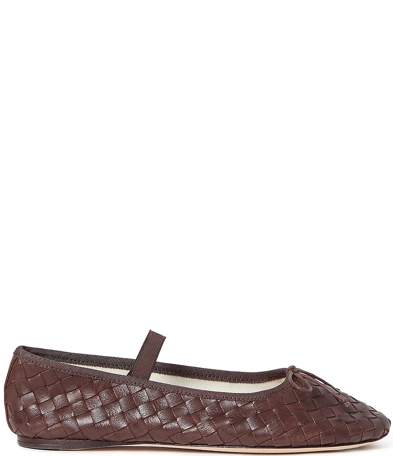 Loeffler Randall Leonie Woven Leather Ballerina Bow Flats