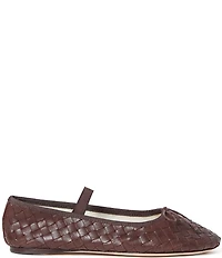 Loeffler Randall Leonie Woven Leather Ballerina Bow Flats