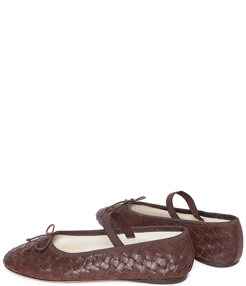 Loeffler Randall Leonie Woven Leather Ballerina Bow Flats