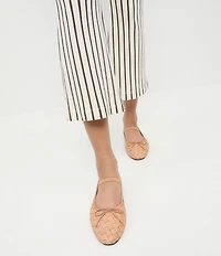 Loeffler Randall Leonie Woven Leather Ballerina Bow Flats