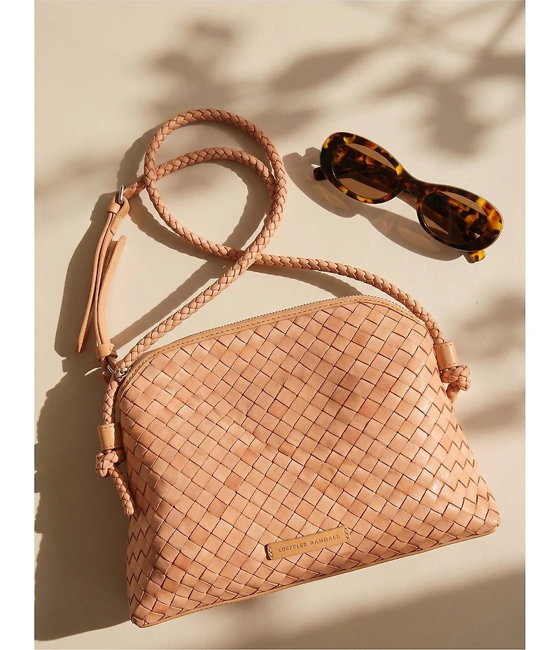 Loeffler Randall Mallory Square Weave Crossbody Bag