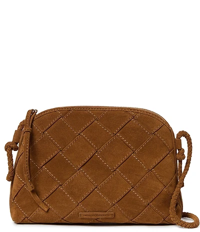 Loeffler Randall Mallory Suede Woven Crossbody Bag
