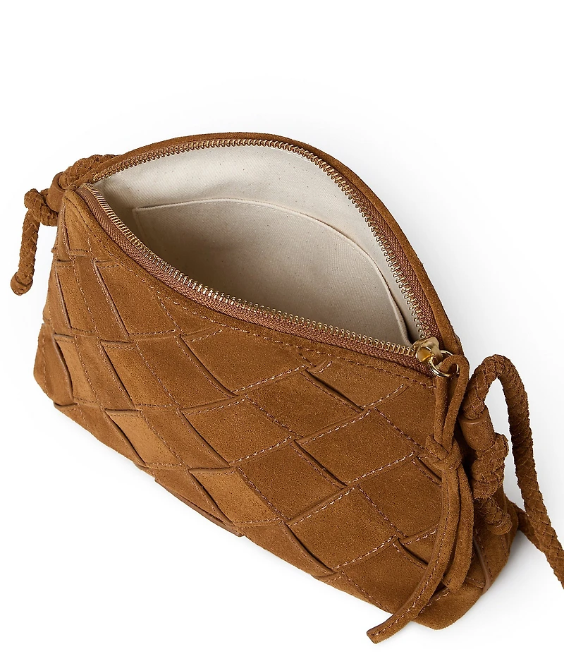 Loeffler Randall Mallory Suede Woven Crossbody Bag