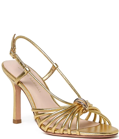 Loeffler Randall Mareka Metallic Leather Slingback Dress Sandals