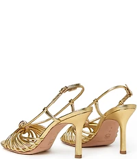 Loeffler Randall Mareka Metallic Leather Slingback Dress Sandals