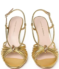 Loeffler Randall Mareka Metallic Leather Slingback Dress Sandals