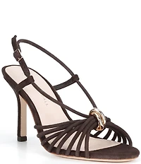 Loeffler Randall Mareka Suede Strappy Slingback Stiletto Dress Sandals